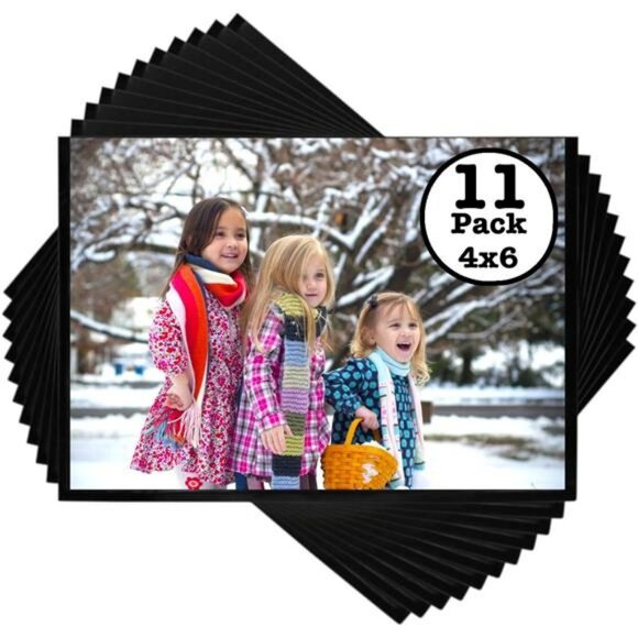 Magnetic Picture Frames Set of 11 4x6 Photo Sleeves for Refrigerator Display - Picture 1 of 7